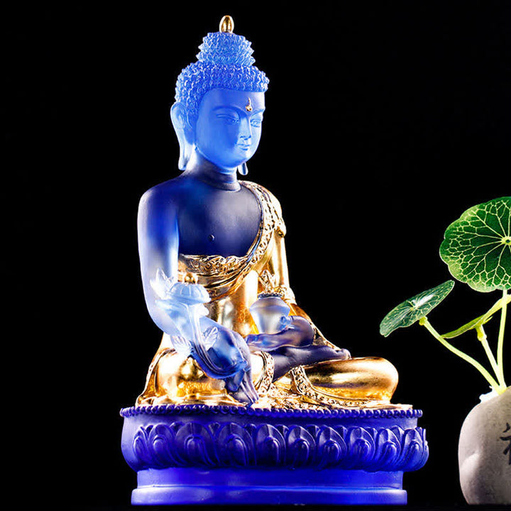 Buddha Statuen Medizin Liuli Kristall Geschenk