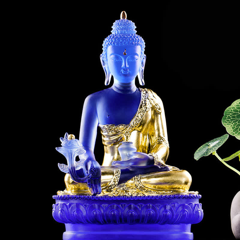 Buddha Statuen Medizin Liuli Kristall