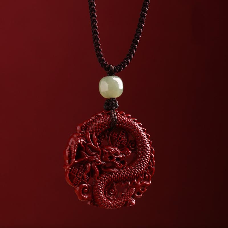 Kette Zinnober Jade Münze Drachen – Wohlstand & Stärke – Bild 7 – Kette Zinnober Jade Münze Drachen Wohlstand Stärke Anhänger
