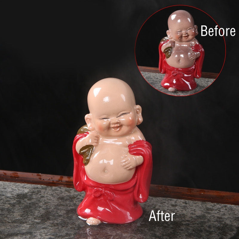 Buddha Dekofiguren Wohnzimmer Reichtum Red Laughing Buddha 7*6*11cm