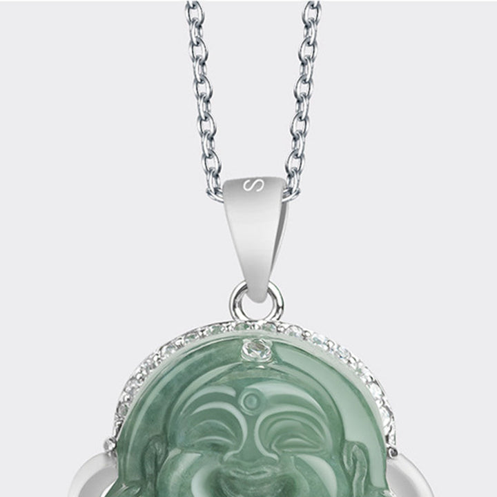 Jade Lachender Buddha – Wohlstand & Gelassenheit – Bild 7 – Jade Lachender Buddha Anhänger Silberkette Wohlstand Gelassenheit Naturstein