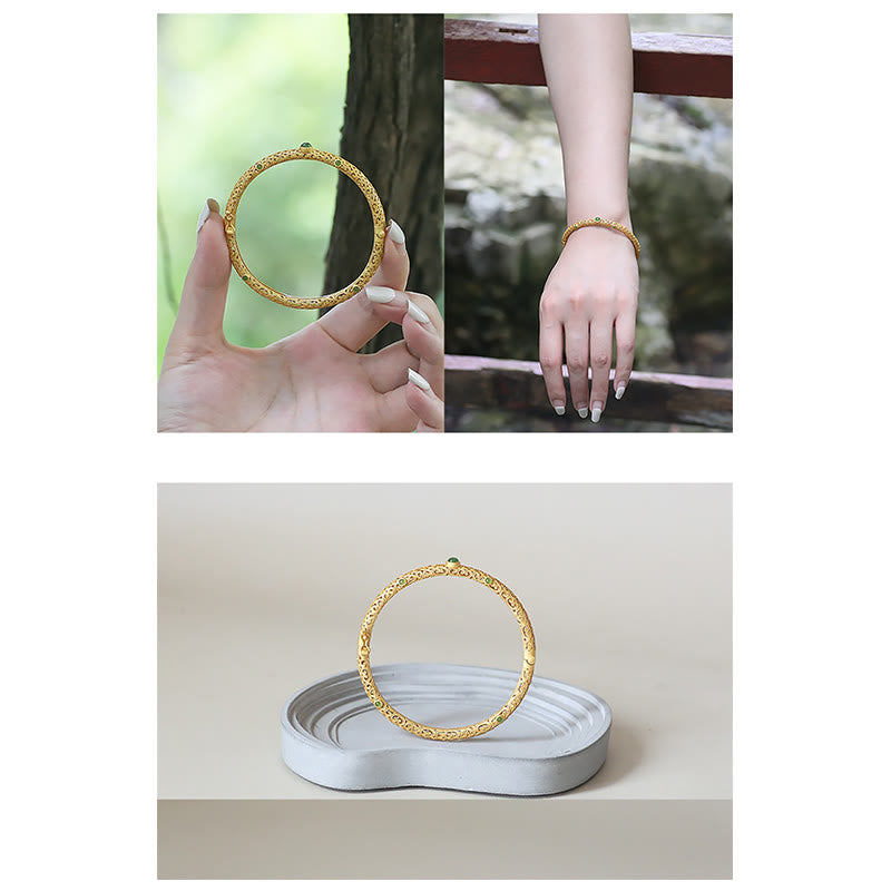 Armband Jade Kupfer Glückswolken - Beruhigung