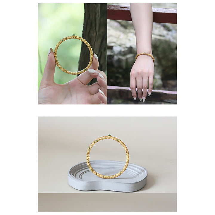 Armband Jade Kupfer Glückswolken - Beruhigung