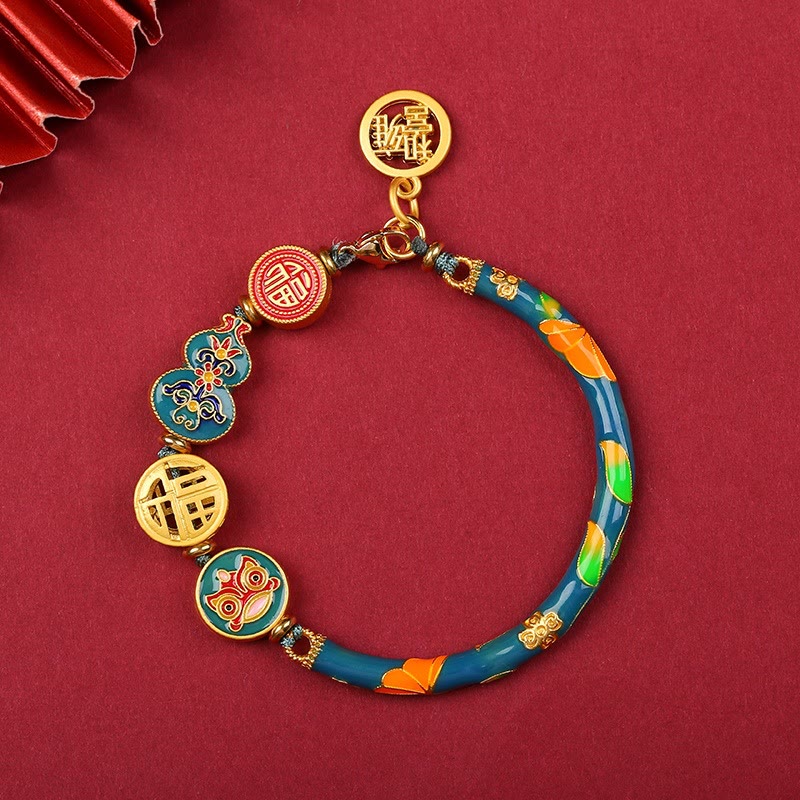 Armband – Glück & Wohlstand Energie mit bunten Perlen und Anhängern