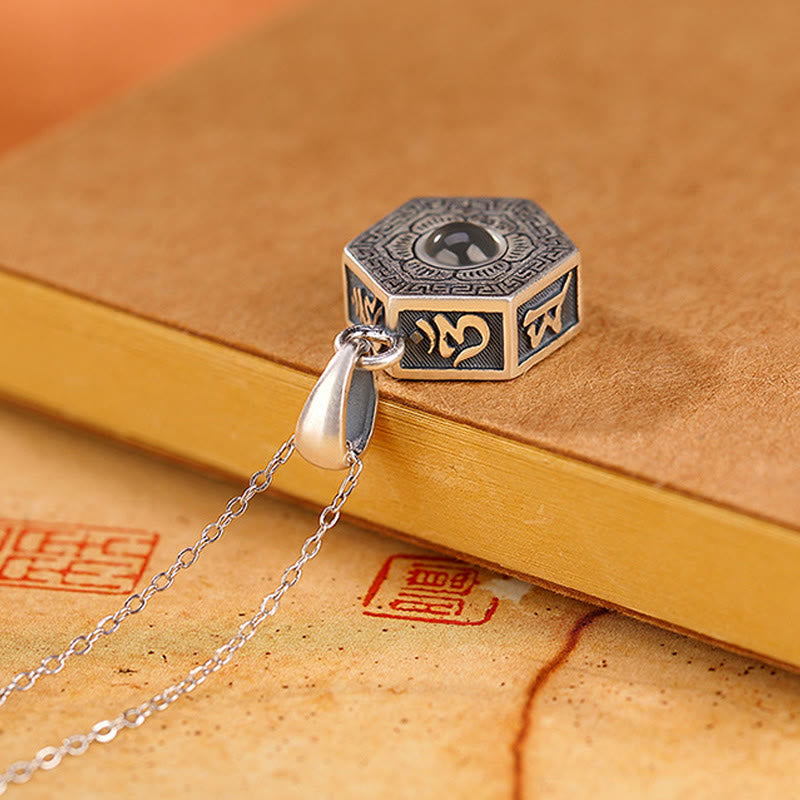 Anhänger Kette Tibetischer Hexagon Silber