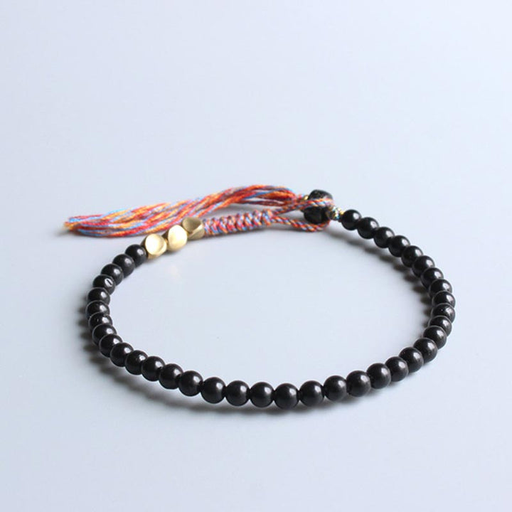 Armband Schwarzer Onyx Tibetisch Handgemacht