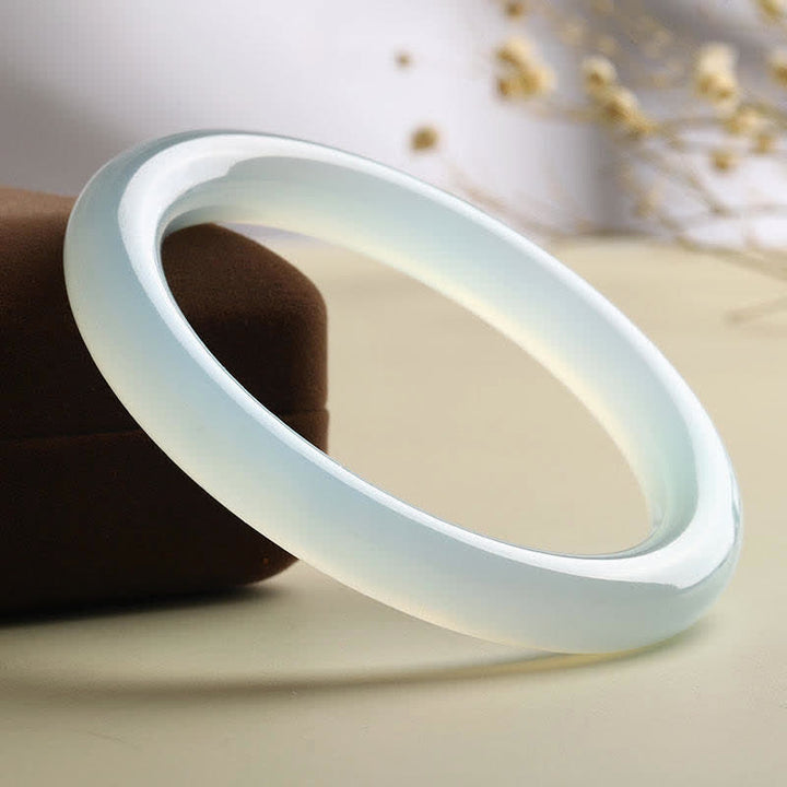 Armband Aquamarin – Segen Energie, helles Jade-Armband auf Naturstein elegant