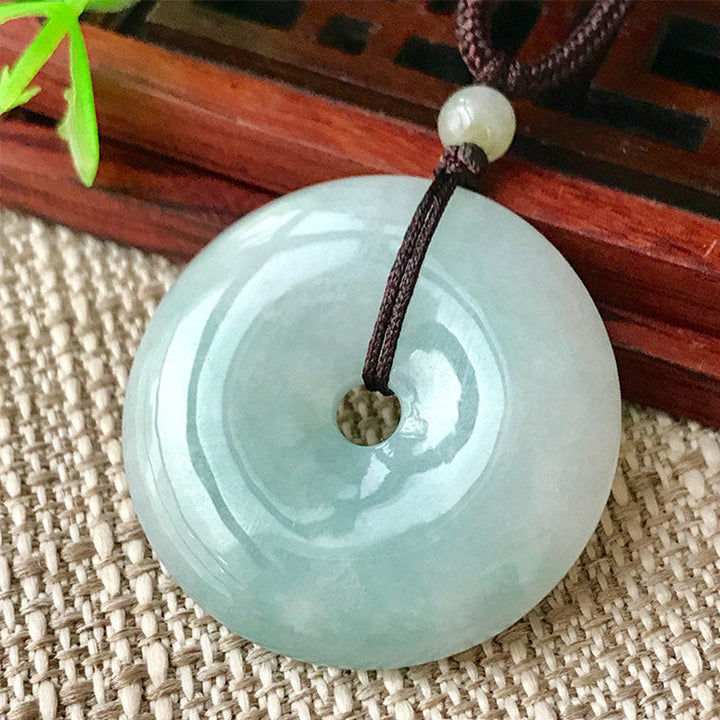 Jade Anhänger Kette Buddha-Perlen Glück grün