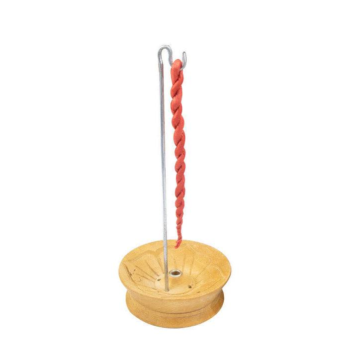 Natürliche Räucherstäbchen Nepal Seil Räucherseil-Halter Lotus Holz