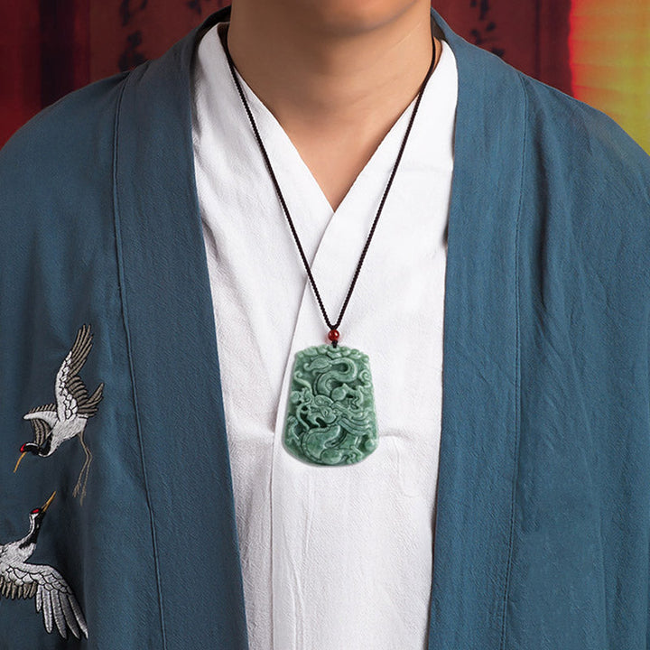 Anhänger Kette Jade Drachen Tierkreis – Stärke