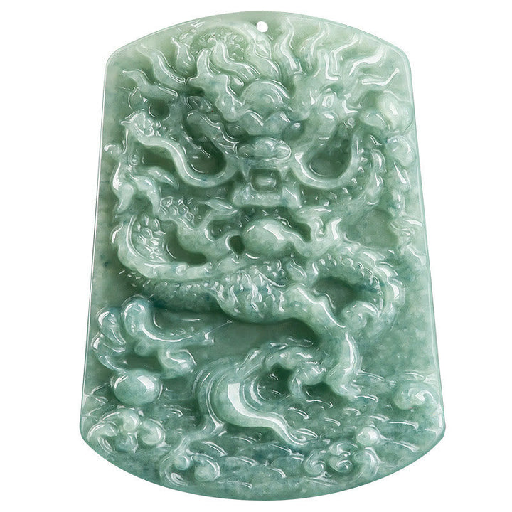 Jade Drachen Anhänger Kette Naturstein grün Sternzeichen