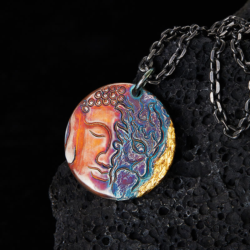 Anhänger Doppel-Buddha Kette Silber Erleuchtung