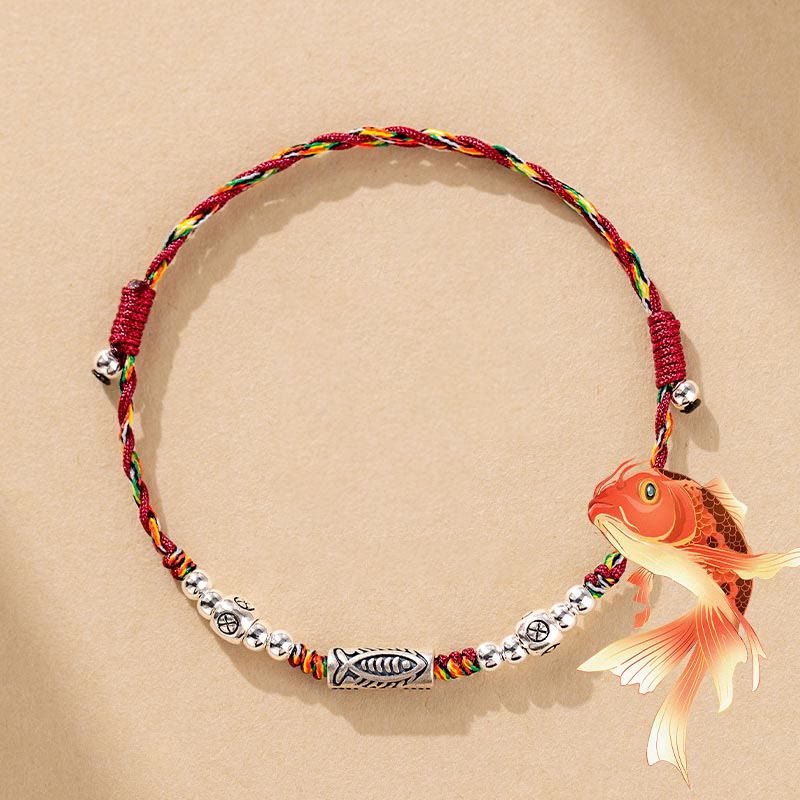 Armband Fußkette Silber Koi Fisch – Glück & Ausdauer