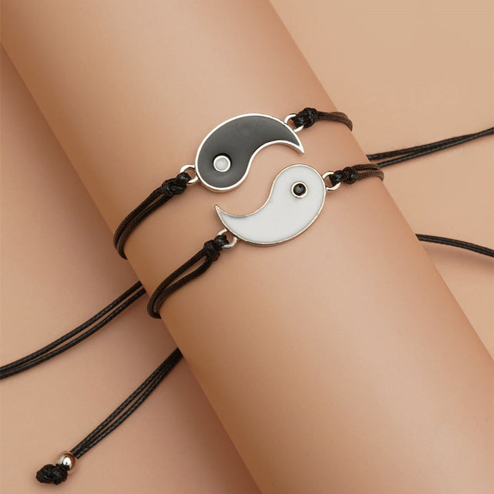 Partnerarmband Yin Yang Hämatit 2er Set