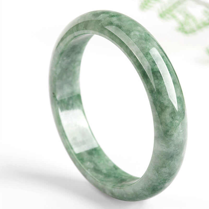 Jade Armband grüner Naturstein poliert elegant Glück Wohlstand Balance