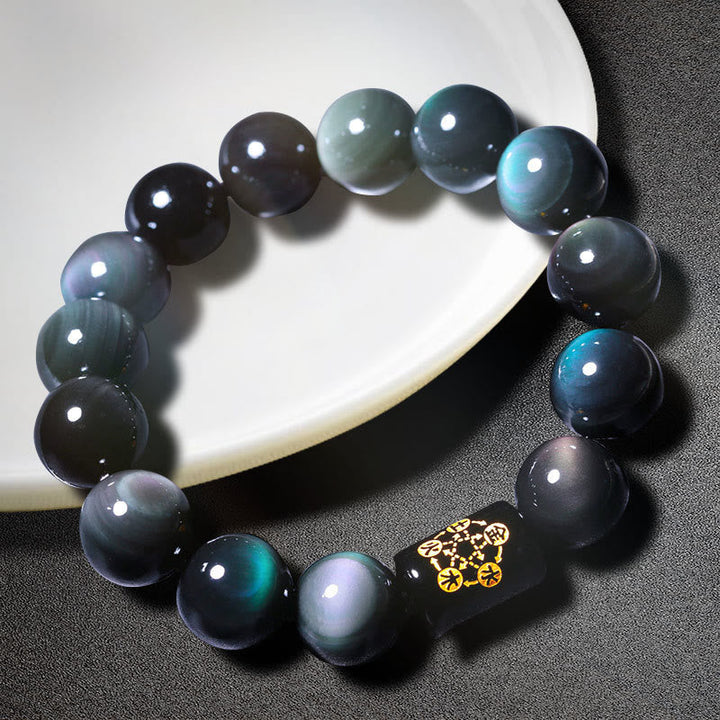 Armband Regenbogen Obsidian - Schutz Wandel