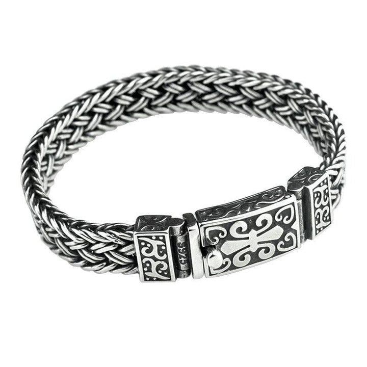 Silbernes geflochtenes Armband – Heilung Harmonie elegantes Design
