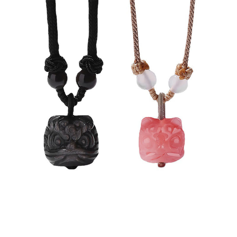 Kette Obsidian Quarz Anhänger Stein Vergleich