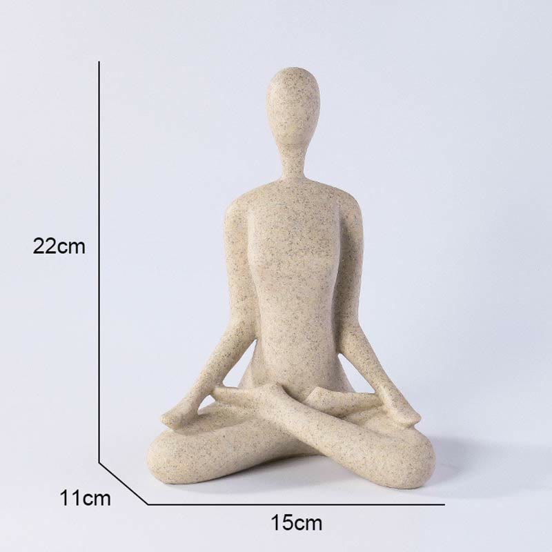Zen Meditation Buddha Yoga Abstrakt Sitzend im Schneidersitz groß