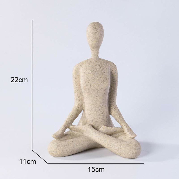 Zen Meditation Buddha Yoga Abstrakt Sitzend im Schneidersitz groß