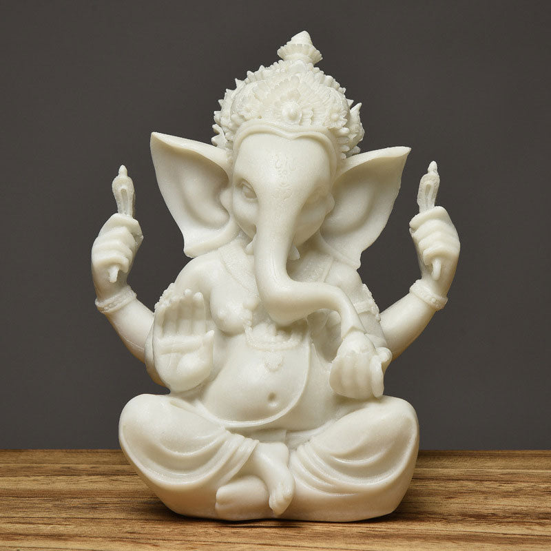 Figur Ganesha Segen Wohlstand White