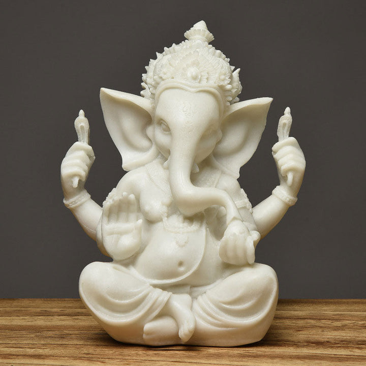 Figur Ganesha Segen Wohlstand White