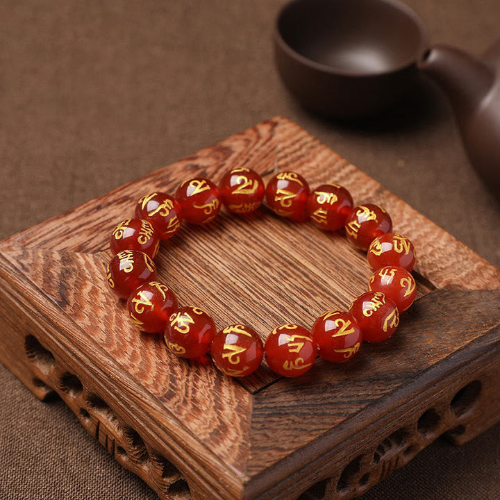 Armband Weißer Kristall Schwarzer Onyx "Schutz"