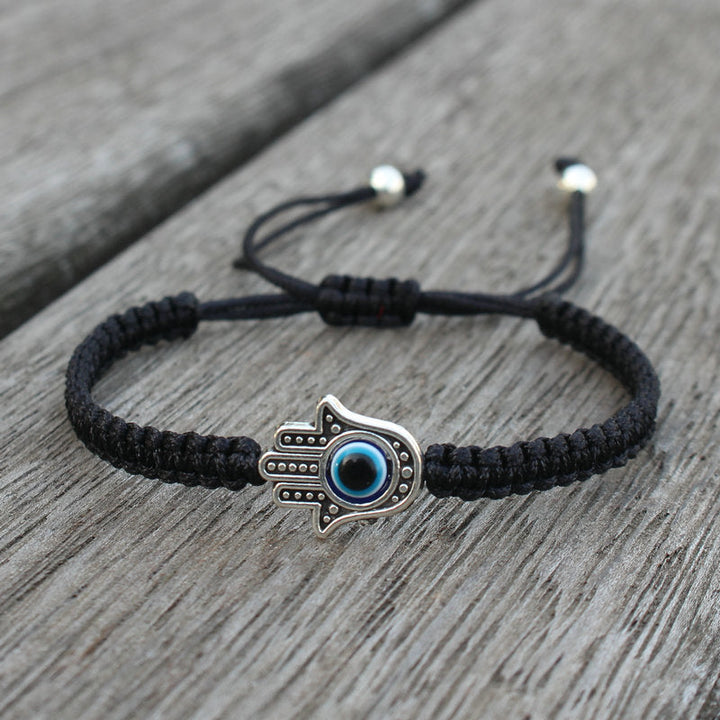 Schutzarmband Hamsa Symbol Evil Eye Schnur