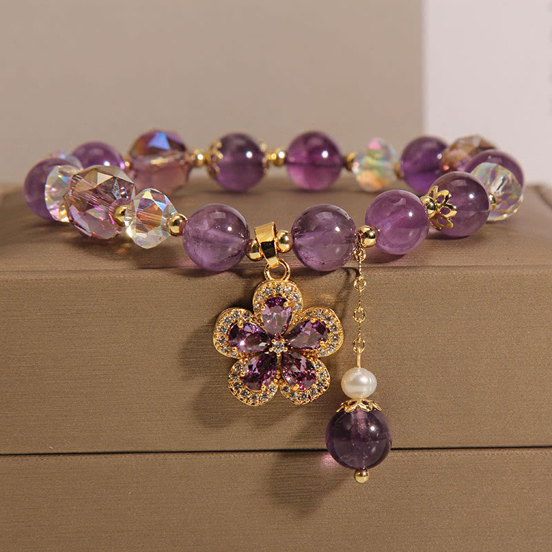 Armband Amethyst Blume - Positiv Transformation