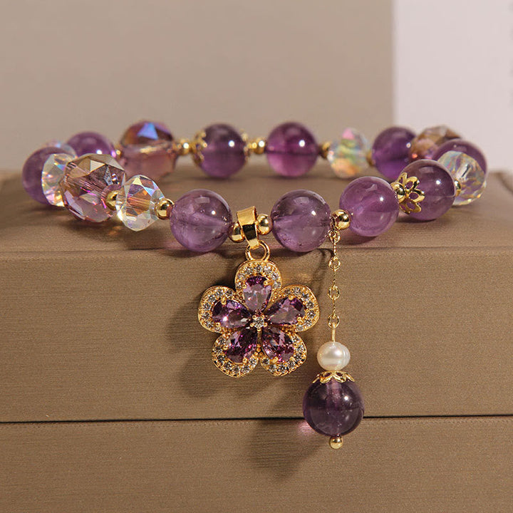 Armband Amethyst Blume - Positiv Transformation