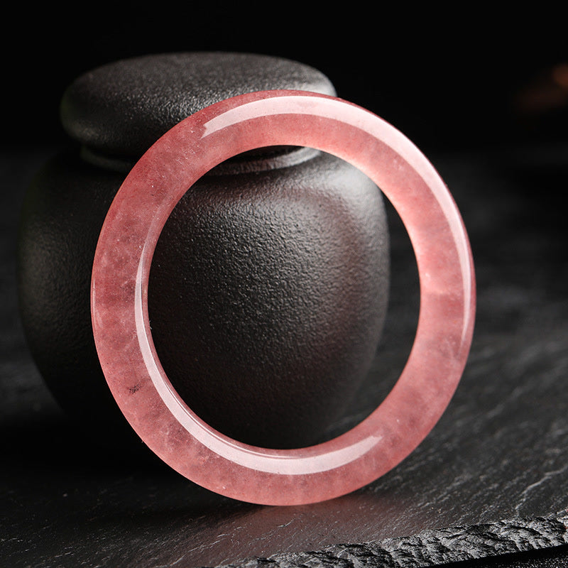 Armband Erdbeerquarz rosa Stein poliert elegantes Naturstein Schmuckstück