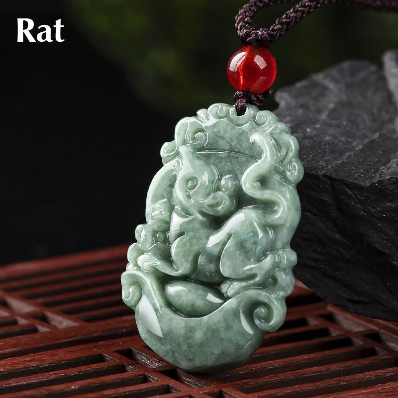 Kette Jade Chinesischer Tierkreis – Wohlstand & Fokus – Bild 6 – Jade Kette Chinesischer Tierkreis Ratte Anhänger Wohlstand Fokus Naturstein