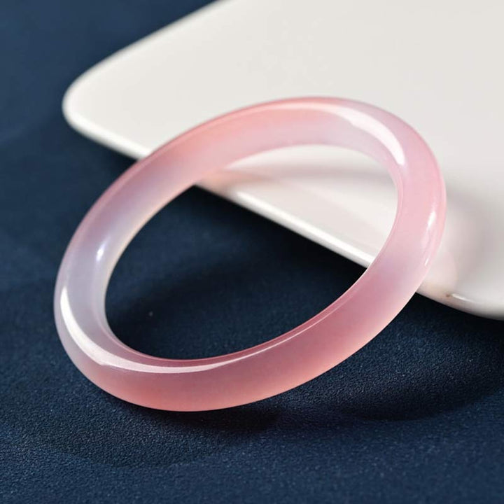 Rosafarbenes Kristall Armband Liebe Energie elastisch Naturstein glänzend