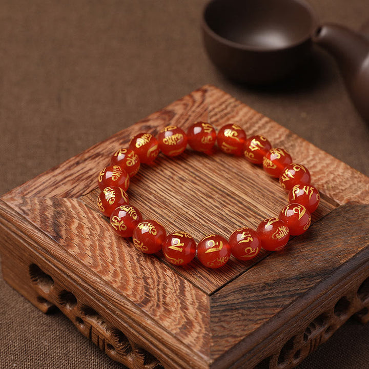 Armband Weißer Kristall Schwarzer Onyx "Schutz"