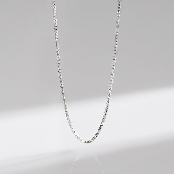 Kette 925er Silber Boxkette Sterlingsilber schlicht
