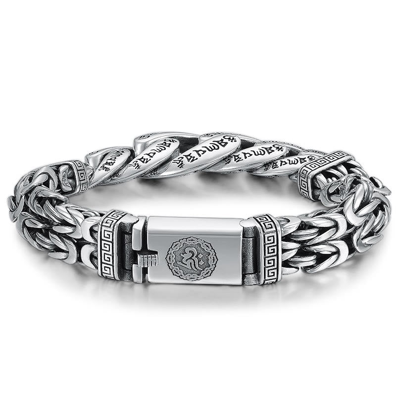Silbernes Armband Om Mani Padme Hum Frieden Energie Handgelenk