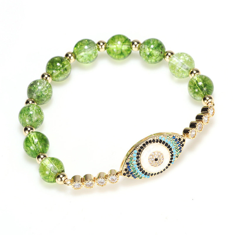Armband Peridot Böses Auge Fülle Schutz