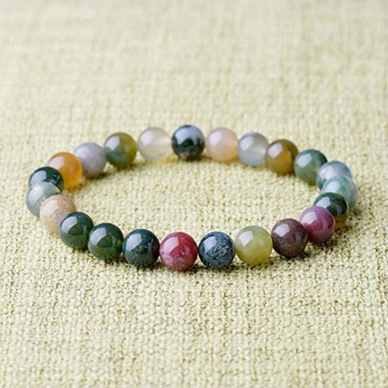 Armband Indischer Achat Yoga Perlen Glück bunte Natursteine Flatlays