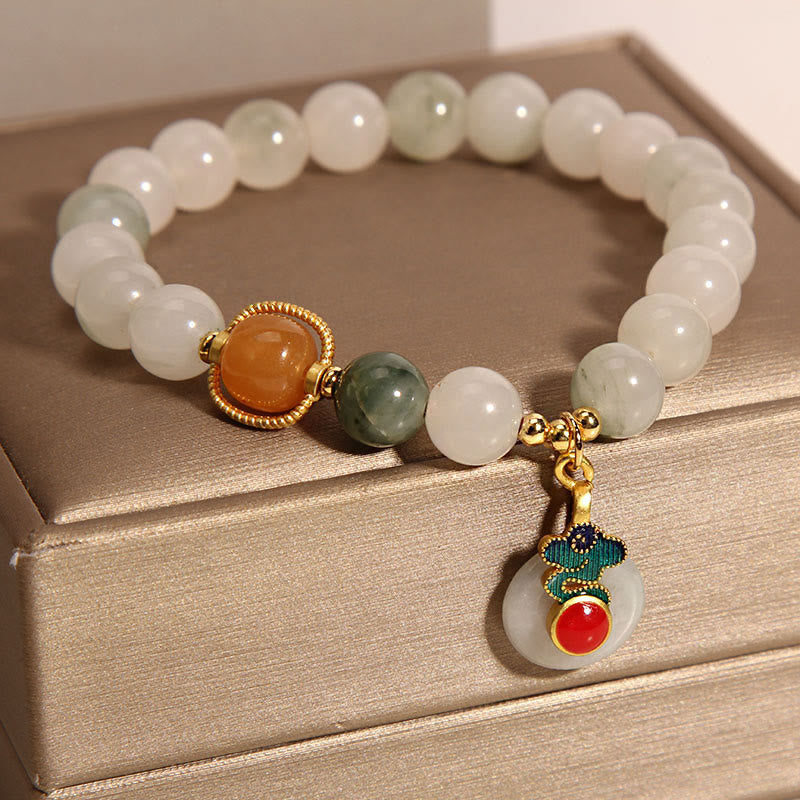 Armband mit Rotem Achat Citrin Wohlstand Naturstein elegant.