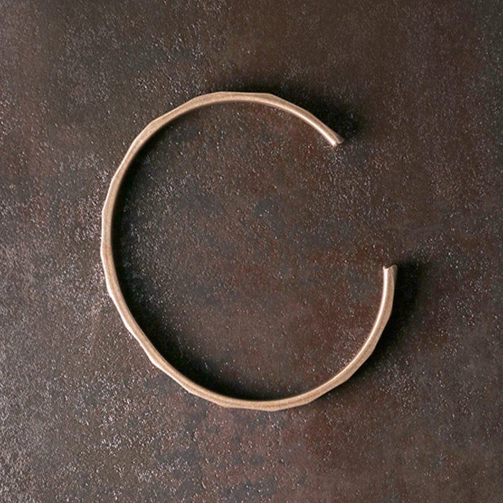 Kupfer Armband Wohlstand Balance offener Ring Naturstein elegant