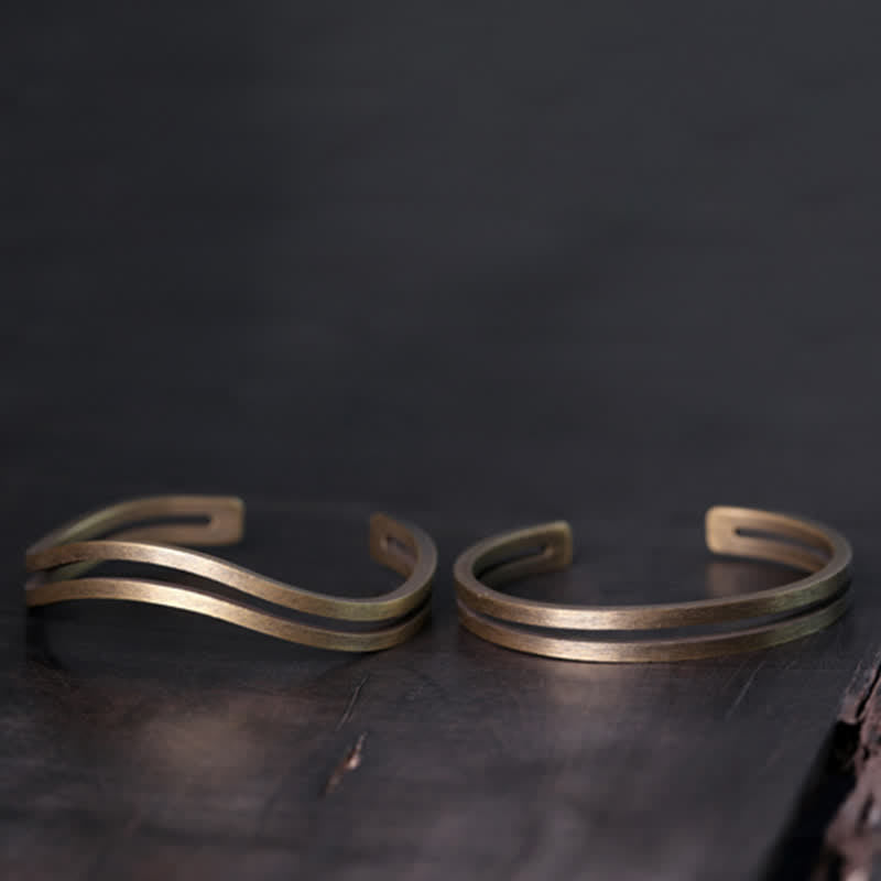 Kupfer Viking Manschetten Armbänder zwei Designs rustikal elegant