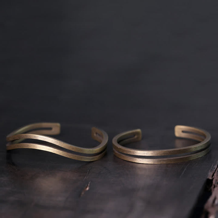 Kupfer Viking Manschetten Armbänder zwei Designs rustikal elegant