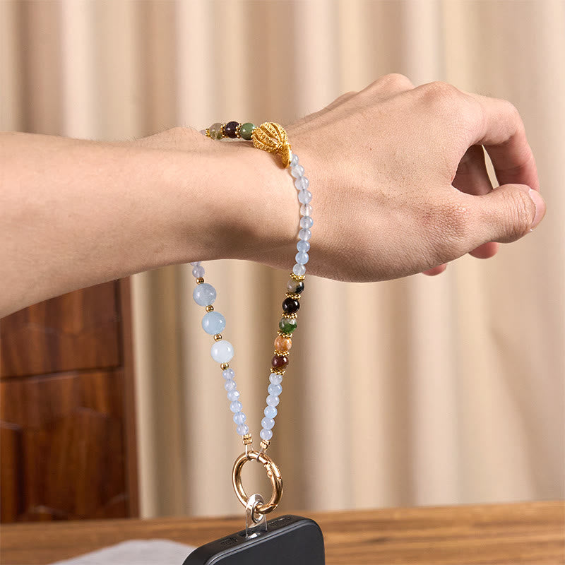 Schlüsselanhänger Fu Chalcedon – Emotionale Balance am Handgelenk getragen spirituell