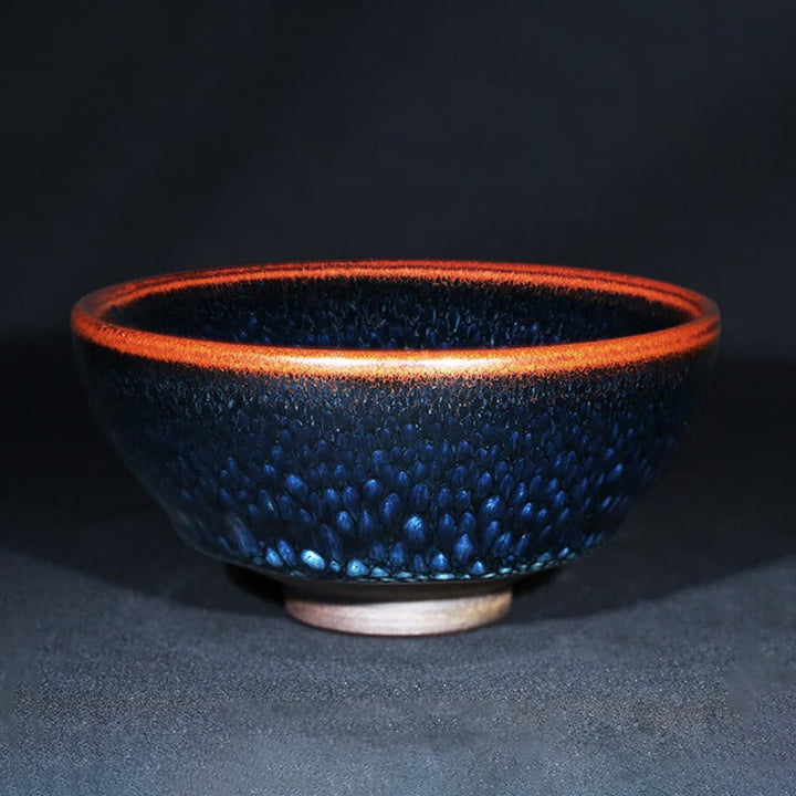 Chinesische Teetassen Blau Jianzhan Keramik Gaiwan