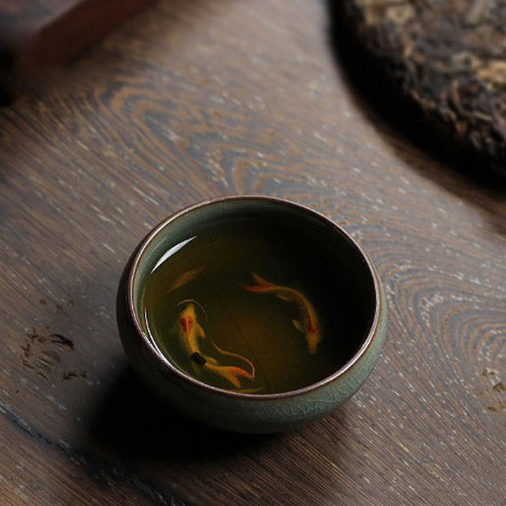 Chinesische Teetassen Koi Keramik Geschenk