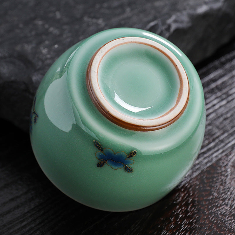 Chinesische Teetassen Schmetterling Koi Keramik Deko
