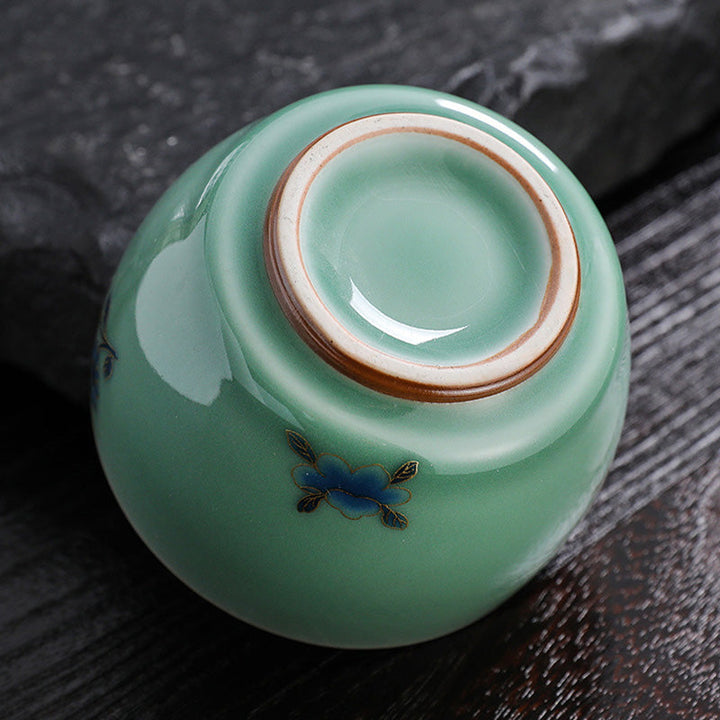 Chinesische Teetassen Schmetterling Koi Keramik Deko