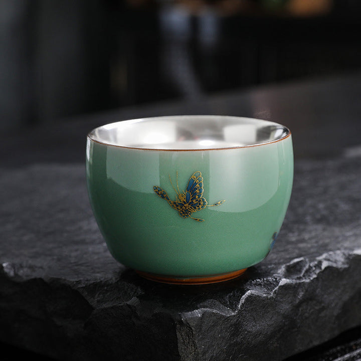 Chinesische Teetassen Schmetterling Koi Keramik Geschenk