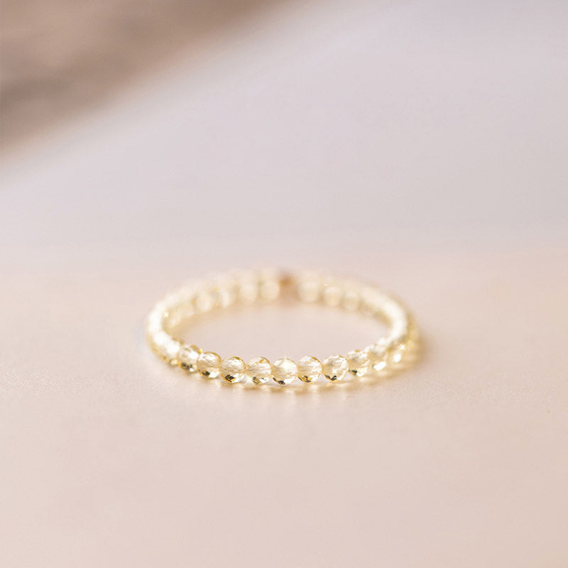 Citrin Ring Armband Glück Wohlstand Fengshui Kristall Heilstein Schutz