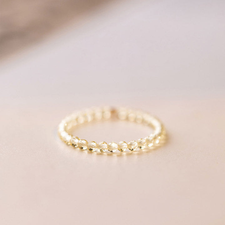 Citrin Ring Armband Glück Wohlstand Fengshui Kristall Heilstein Schutz